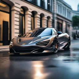 A detailed image of a McLaren 720S with an aggressive Mansory carbon fiber bodykit