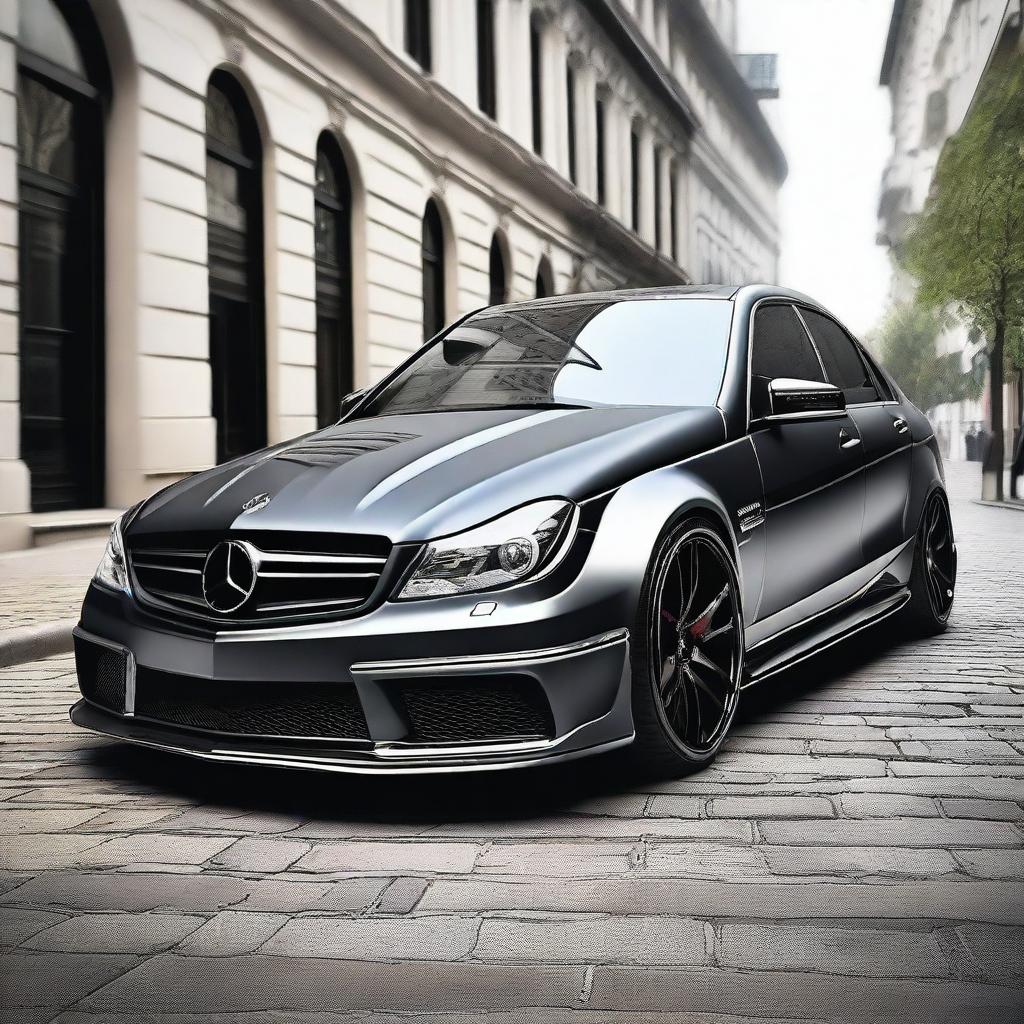 A high-resolution image of a Mansory-tuned Mercedes-Benz C63 AMG