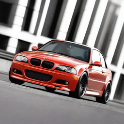 A high-resolution image of a BMW M3 E46 with an aggressive body kit