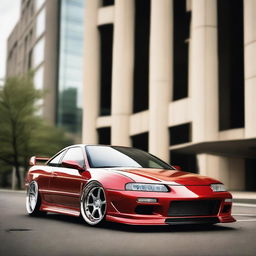 A high-resolution image of an Acura Integra with an aggressive Mansory body kit