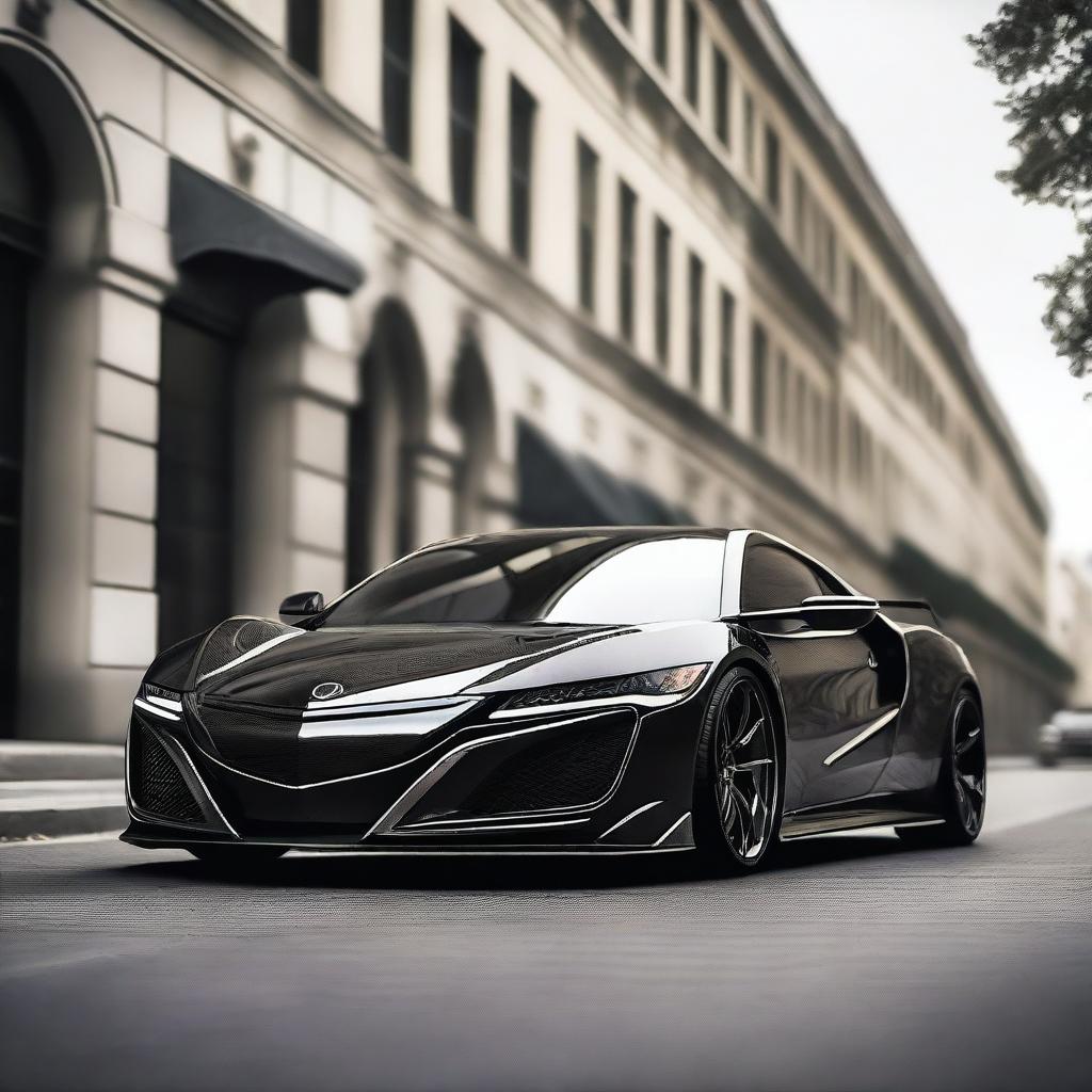 A high-resolution image of an Acura NSX with an aggressive Mansory body kit