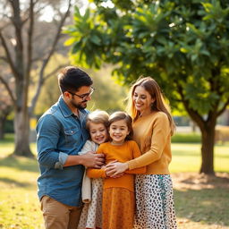 Una portada que muestra a una familia feliz reunida en un entorno acogedor