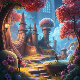 Create an imaginative and vibrant scene that is visually appealing and suitable for all audiences