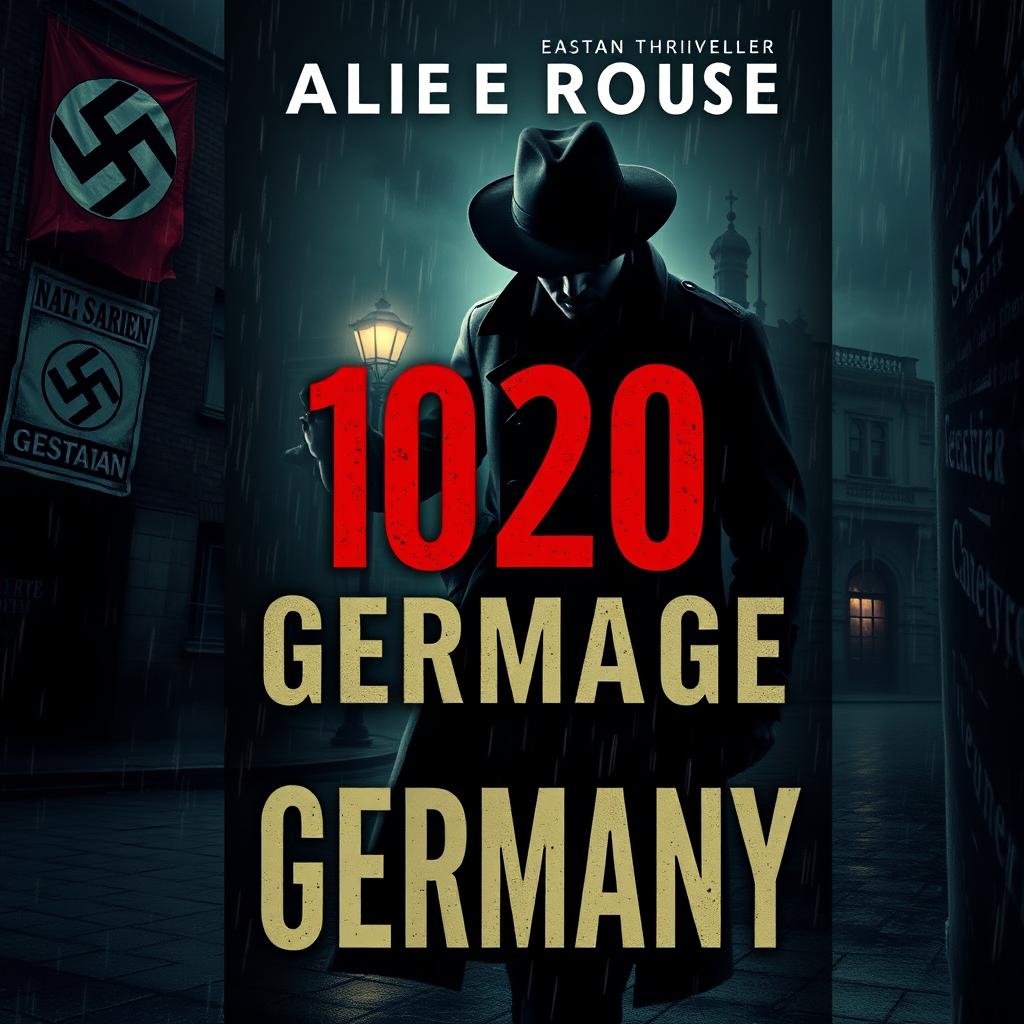 A book cover for an espionage thriller set in Nazi Germany in 1940