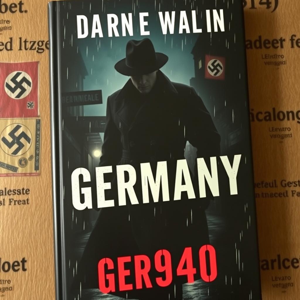 A book cover for an espionage thriller set in Nazi Germany in 1940