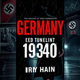 A book cover for an espionage thriller set in Nazi Germany in 1940