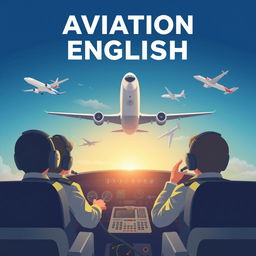 Create an image that represents the concept of Aviation English