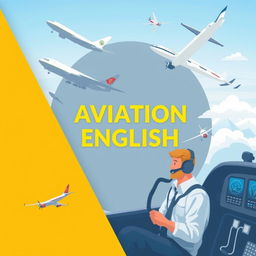 Create an image that represents the concept of Aviation English