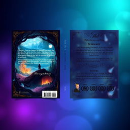 Create a book cover and back page design