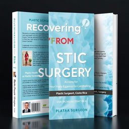 Design a book cover for 'Recovering from Plastic Surgery' by a plastic surgeon in Costa Rica