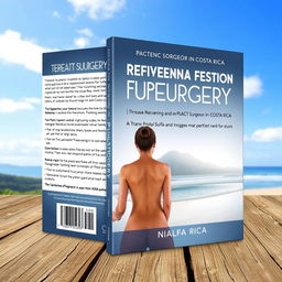 Design a book cover for 'Recovering from Plastic Surgery' by a plastic surgeon in Costa Rica