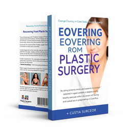 Design a book cover for 'Recovering from Plastic Surgery' by a plastic surgeon in Costa Rica