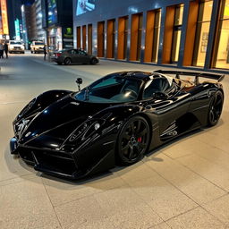 A hypercar named Joroz, 2004 version, painted in sleek black