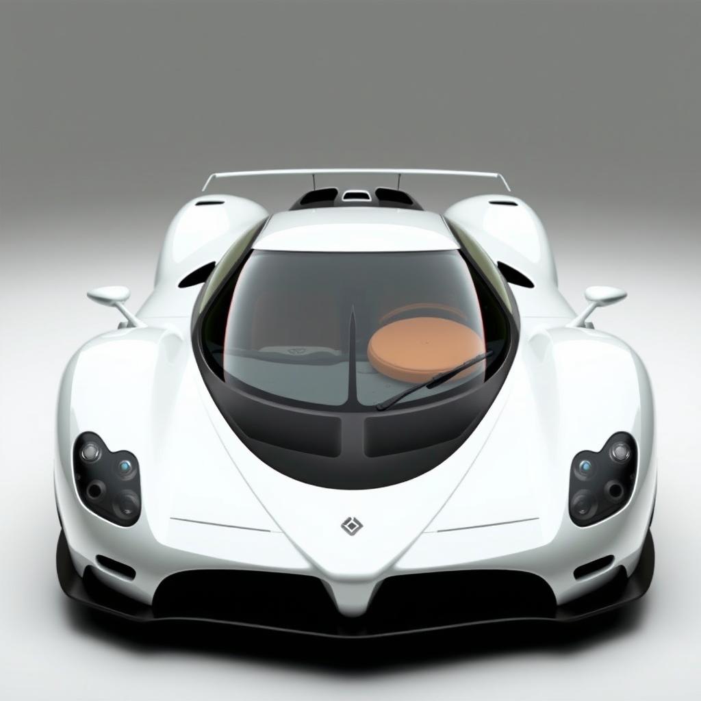 A hypercar from 2004, painted in white, named Joroz