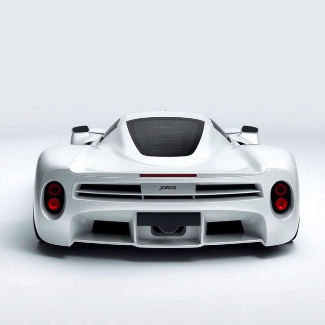 A hypercar from 2004, painted in white, named Joroz