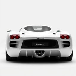 A hypercar from 2004, painted in white, named Joroz