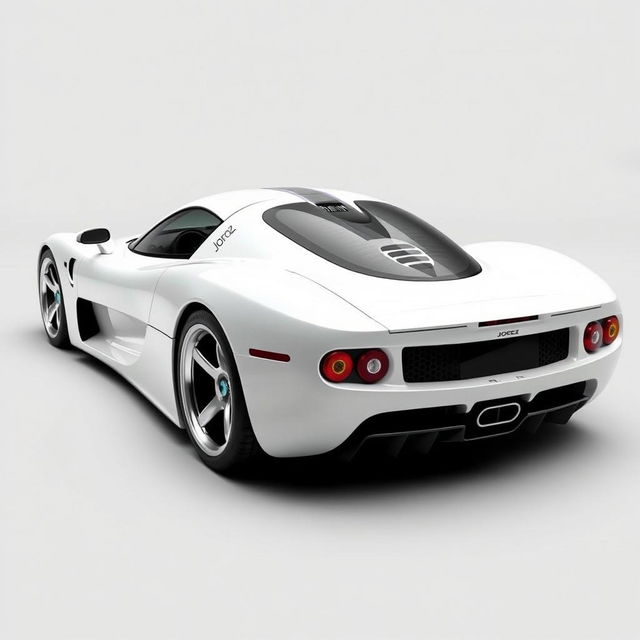 A hypercar from 2004, painted in white, named Joroz