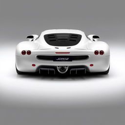 A hypercar from 2004, painted in white, named Joroz