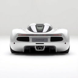 A hypercar from 2004, painted in white, named Joroz