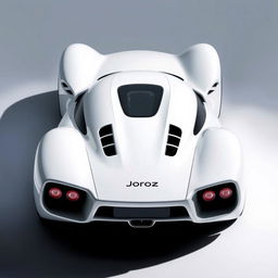 A hypercar from 2004, painted in white, named Joroz