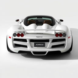 A hypercar from 2004, painted in white, named Joroz