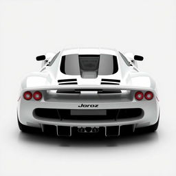 A hypercar from 2004, painted in white, named Joroz