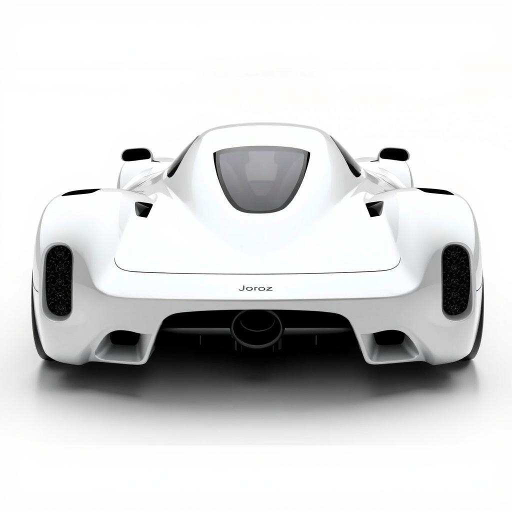 A hypercar from 2004, painted in white, named Joroz