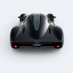 A hypercar from 2004, painted in black, named Joroz