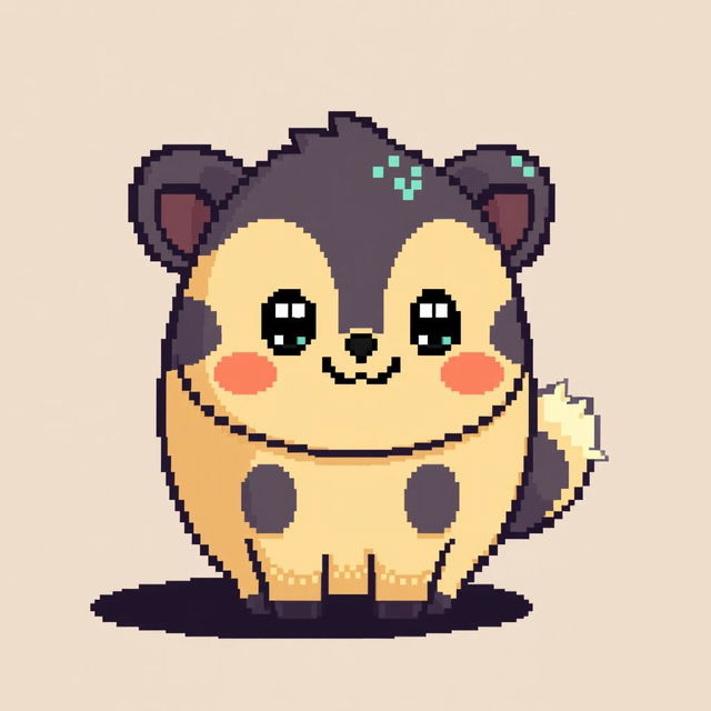 Create pixelated kawaii animals