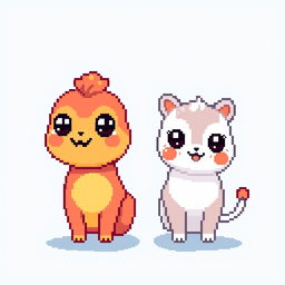 Create pixelated kawaii animals