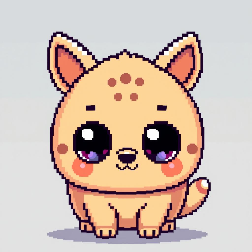 Create pixelated kawaii animals