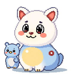 Create pixelated kawaii animals