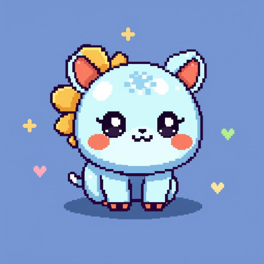 Create pixelated kawaii animals