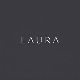 Create a cool minimalist logo featuring the name 'LAURA'