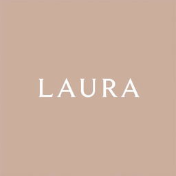 Create a cool minimalist logo featuring the name 'LAURA'