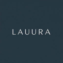 Create a cool minimalist logo featuring the name 'LAURA'