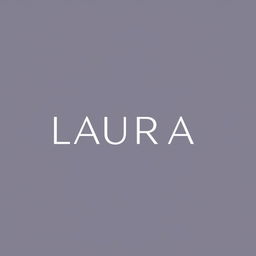 Create a cool minimalist logo featuring the name 'LAURA'