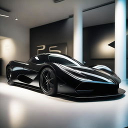 A hypercar from 2004, painted in black, named Joroz