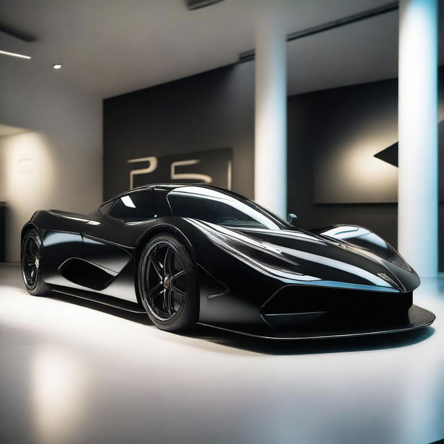 A hypercar from 2004, painted in black, named Joroz