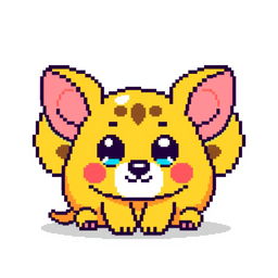 Create pixelated kawaii animals