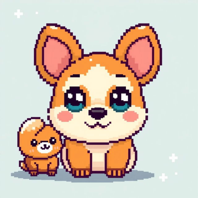 Create pixelated kawaii animals