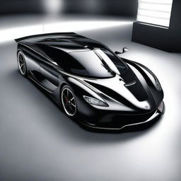 A hypercar from 2004, painted in black, named Joroz