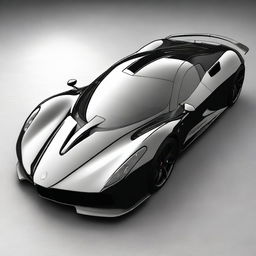 A hypercar from 2004, painted in black, named Joroz