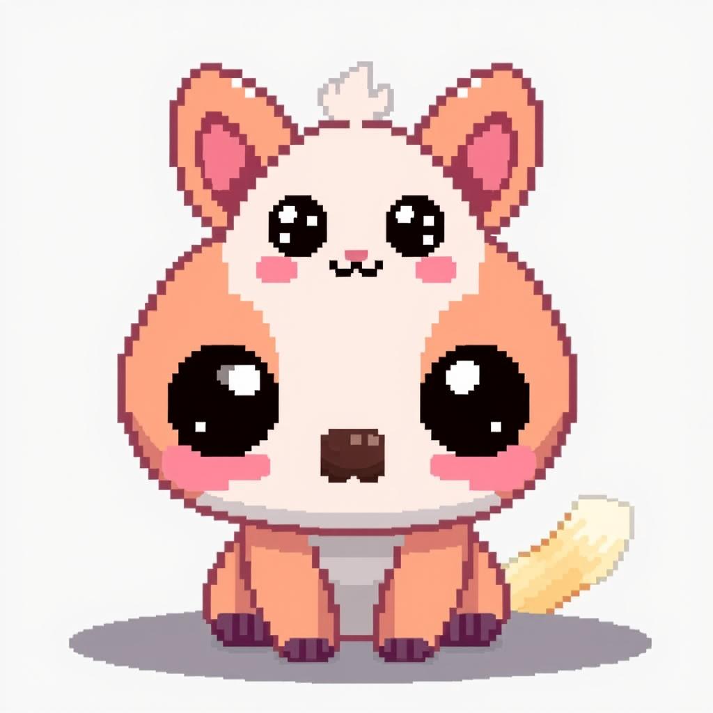 Create pixelated kawaii animals