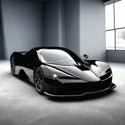 A hypercar from 2004, painted in black, named Joroz