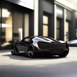 A hypercar from 2004, painted in black, named Joroz