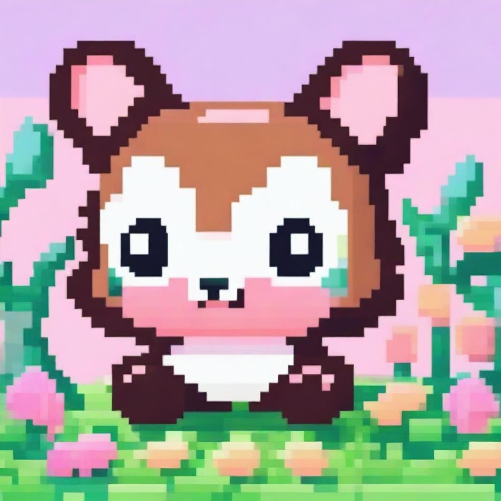 Create pixelated kawaii animals