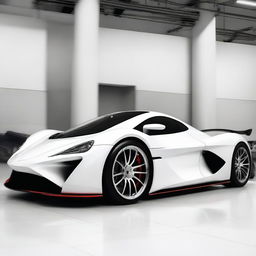 A hypercar from the 2004 version, painted in white, named Joroz