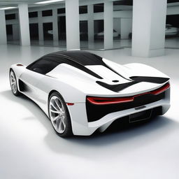 A hypercar from the 2004 version, painted in white, named Joroz