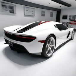 A hypercar from the 2004 version, painted in white, named Joroz